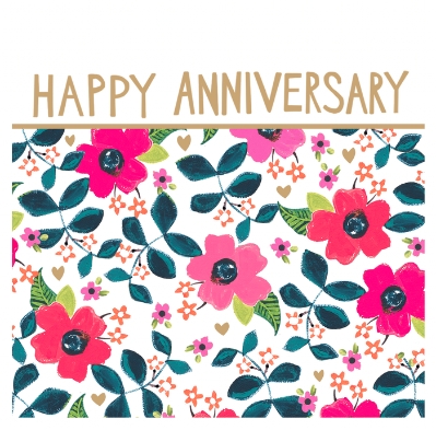 Happy Anniversary Vibrant Florals