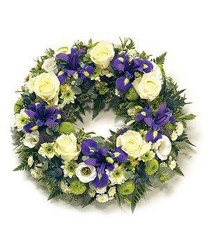 Blue & Yellow Wreath.