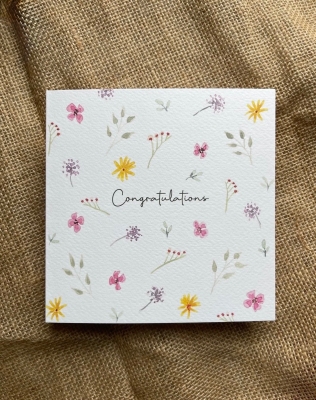 Congratulations Floral Card