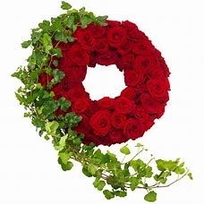 Red Rose and Ivy Wreath