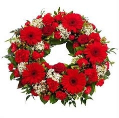 Red and White Wreath