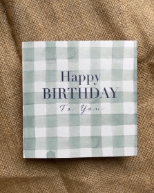 Gingham Birthday Card